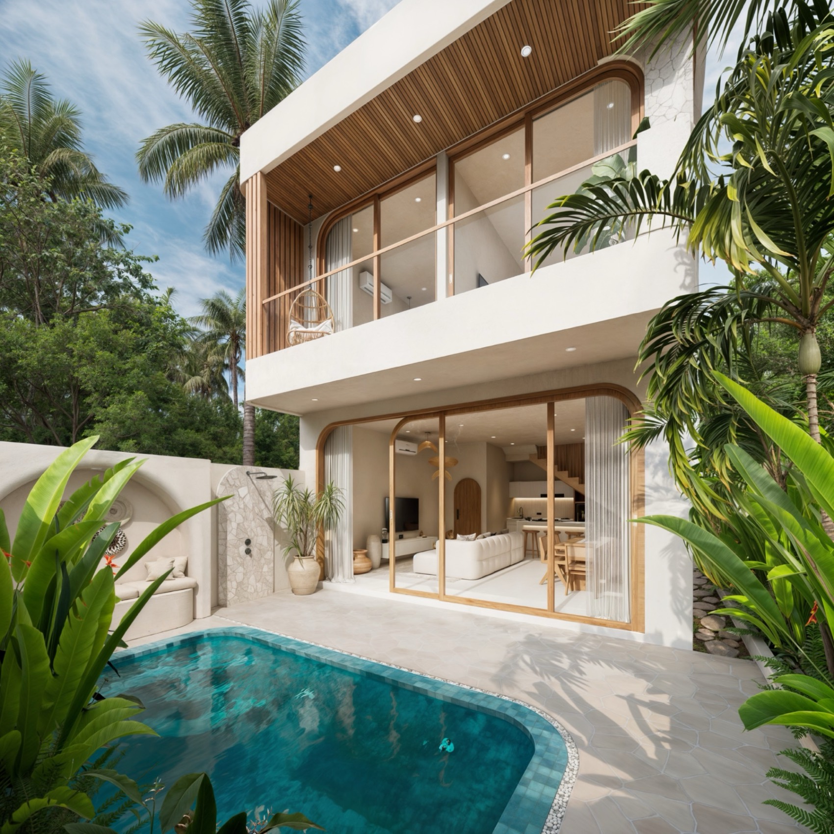 Villa exterior with private pool
